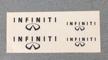 Juego de 4 pegatinas de vinilo de alta temperatura para pinza de freno Infiniti (cualquier color) 2