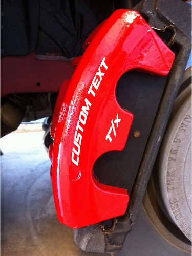 TEXTO PERSONALIZADO T/X Pinza de Freno Curvada Vinilo Adhesivo Universal para Dodge Challenger