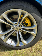 Dodge Challenger R/T RT Curvado Caliper Freno ALTA TEMP Vinilo Pegatina Calcomanía (cualquier color) 6X
 4
