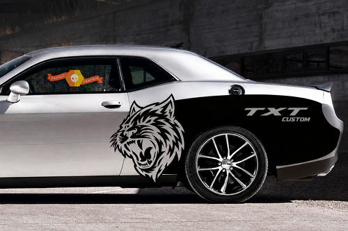 CUSTOM Cat Billboard Graphic — Pegatina de vinilo (lateral) para Dodge Challenger SRT, Hellcat 2015-2017