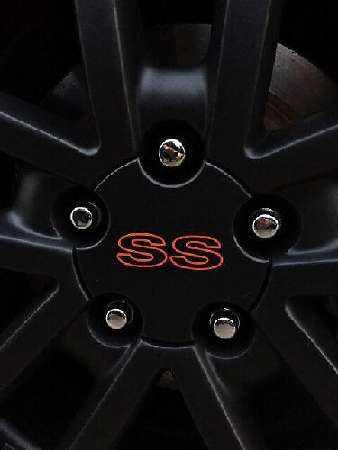 Juego de calcomanías de vinilo para tapacubos centrales SS de Chevrolet Camaro
