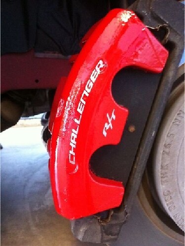 Juego de Calcomanías de Vinilo para Calipers de Freno Curvos Estilo R/T para Dodge Challenger