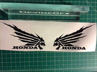 2x Honda Wings calcomanía vinilo pegatina coche ventana pared Logo calavera muerte