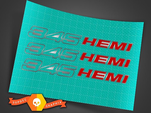 Juego de calcomanías para capó 345 HEMI 5.7L para Dodge Challenger Charger