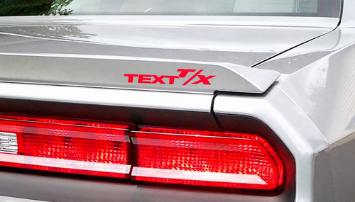 Adhesivo de vinilo con letras TEXT T/X para guardabarros delantero y maletero para Dodge Challenger