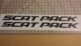 Calcomanía de cargador Vinilo gráfico CHALLENGER MOPAR SRT Scat Pack Texto Logo HEMI DART Scatpack