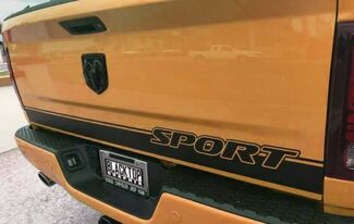 RAM 1500 SPORT Calcomanía de rayas para portón trasero Hemi Dodge Truck 5.7 2014-2018