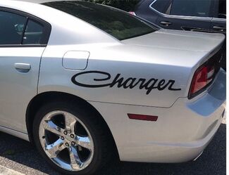 x2 Dodge Charger RT parte trasera guardabarros calcomanías de vinilo Hemi mopar Graphics logo sport