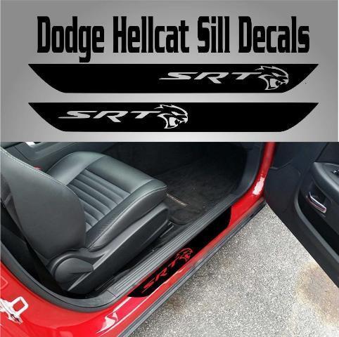 Calcomanías de vinilo para umbral Hellcat para Dodge Challenger 2015-2017