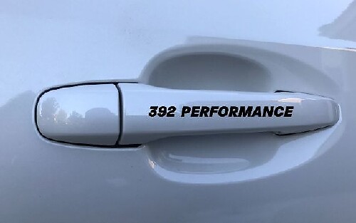 Calcomanías de vinilo para manijas de puerta 392 Performance para Dodge Challenger