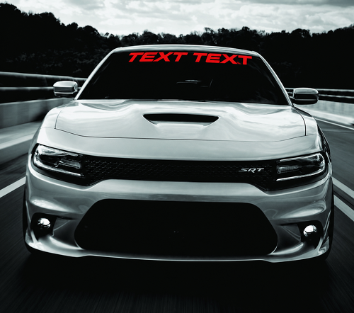 Scat Pack Style TEXT TEXT Banner — Adhesivo de vinilo (parabrisas) para Dodge Charger 2015-2018