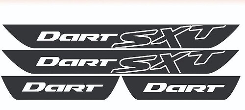 Dodge Dart SXT Vinyl Door Sill Sillings Decals 2013 2014 2015 2016
