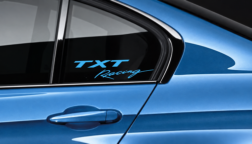 Juego de Letras TXT Racing para Ventana Lateral Adhesivos de Vinilo