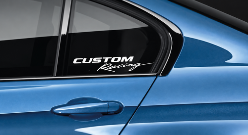 Juego de letras de carreras PERSONALIZADAS Pegatinas de vinilo para ventana lateral