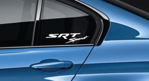 Pegatina de vinilo con logo de carreras Dodge SRT Racing USA par