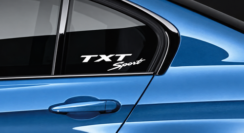 TXT Sport Lettering Pair Hellcat Style Ventana lateral Adhesivo de vinilo
