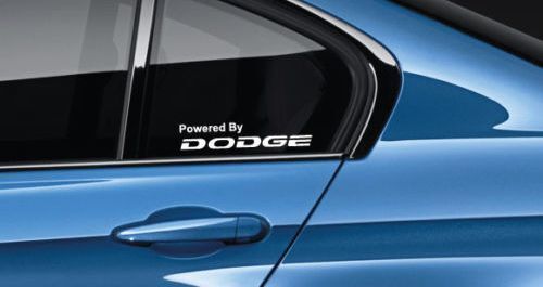 Powered By Dodge Decal Sticker logo USA RAM SRT HEMI MOPAR par