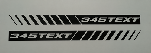 345 Hemi SRT8 Style Custom TEXT Strobe Pair — Adhesivo de vinilo (capó) para Dodge Charger