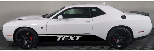 Pegatinas personalizadas de texto para puertas, calcomanías, gráficos, vinilos y franjas para Dodge Challenger