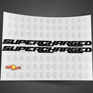 2 X Supercharged Hood SRT Dodge Charger Challenger Calcomanía