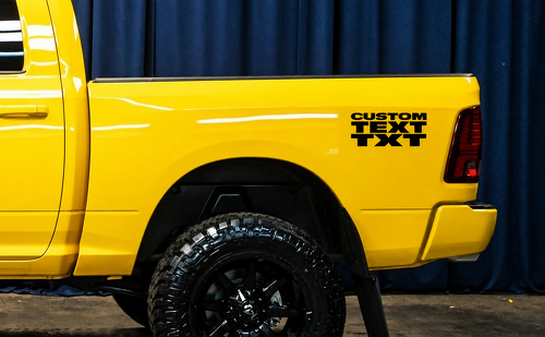 TEXTO PERSONALIZADO Letras Apiladas Par Pegatina de Vinilo para Mesa de Noche para Dodge Ram 2500