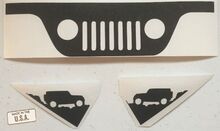 JEEP WRANGLER Calcomanías de repuesto para parabrisas (JK, TJ), parrilla y esquina, réplica
 7