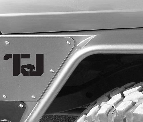Logo TJ Silueta de Jeep Vinilo Universal Adhesivo Pegatina para Jeep Wrangler