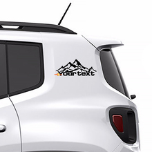 Adhesivo Vinilo Personalizado de Texto Montañas para Jeep Renegade 3