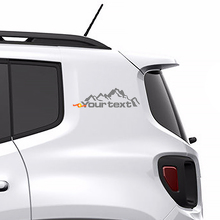 Calcomanía adhesiva de vinilo con texto personalizado Montañas 2 para Jeep Renegade 2