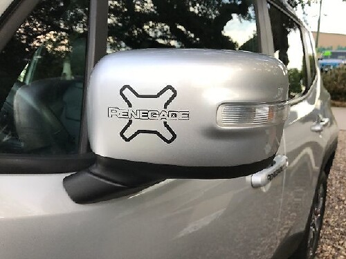 2 uds RENEGADE vinilo espejo calcomanía pegatina gráfico JEEP RENEGADE Type1