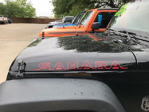 Par de vinilos laterales para capó Sahara para Jeep Wrangler