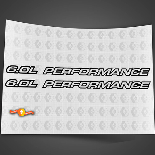 6.0L Performance Outlie Series se adapta a calcomanías adhesivas de vinilo para capó Chevy 1500, 2500
