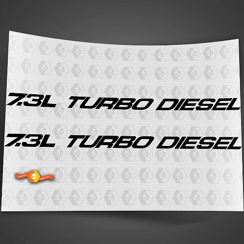 Calcomanía de vinilo Turbo Diésel 7.3L para Musclecar F-250 F-350