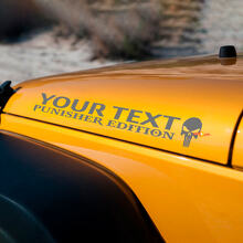 Juego de pegatinas de vinilo para capó edición Punisher personalizada para Jeep Wrangler_2