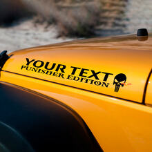 Juego de pegatinas de vinilo para capó edición Punisher personalizada para Jeep Wrangler_3