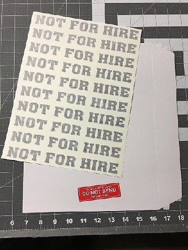 Juego de adhesivos de vinilo No para contratar para camión de remolque, remolque, furgoneta o coche