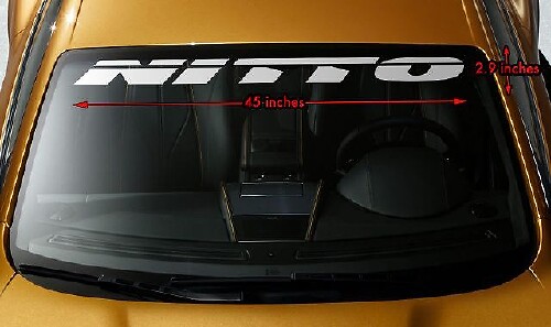 NITTO TIRES RACING OFFROAD Calcomanía de Vinilo Premium para Parabrisas