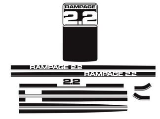1983 1984 Dodge Rampage 2.2 Kit de calcomanías y rayas