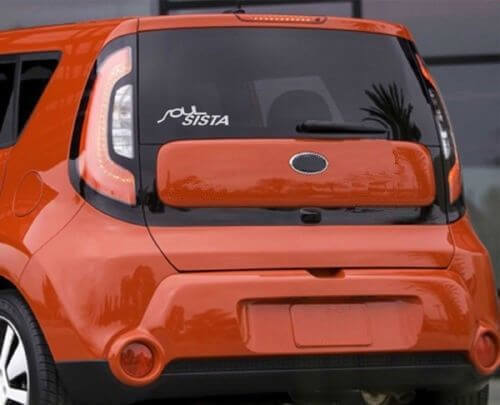 Adhesivo de vinilo para ventana trasera Soul Sista para Kia Soul