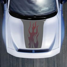 Pegatina de calcomanía de gradiente de llama de capó para Dodge Charger Electric
 2