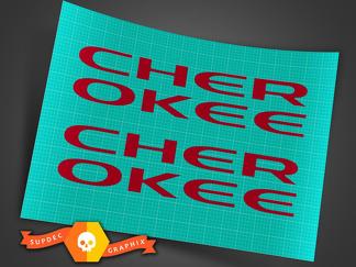 Calcomanías de superposición de emblema CHEROKEE para Jeep Cherokee 2014-2019