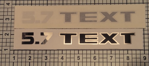 5.7 Pegatinas personalizadas para toma de aire del capó en cromo y negro - Par para Dodge