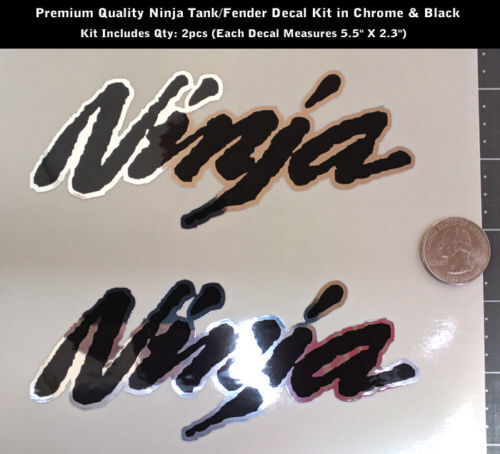 Kit de Calcomanías de Vinilo con Letras Ninja Cromo