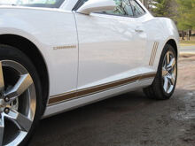 Kit de pegatinas de vinilo con franjas contorno para paneles laterales Chevrolet Camaro 2010-2015_2