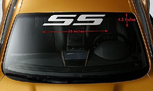 Calcomanía de vinilo para parabrisas SS para Chevrolet Camaro Impala Cobalt