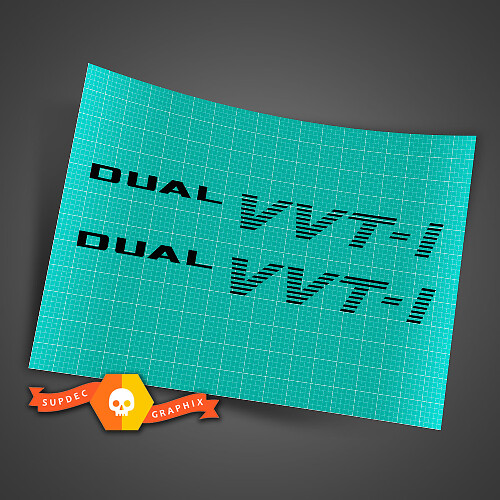Juego de adhesivos de vinilo Dual VVT-i para coches Toyota