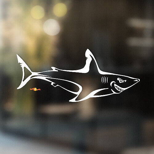 Calcomanía Universal de Vinilo Smiling Shark