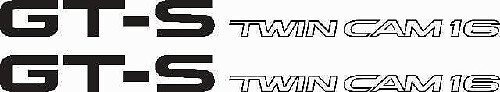 Juego de Calcomanías Laterales de Vinilo GT-S Twin Cam 16 para Toyota Corolla AE86