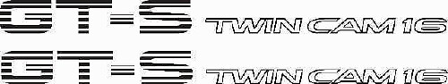 Juego de pegatinas de vinilo laterales estroboscópicas GT-S Twin Cam 16 para Toyota Corolla AE86