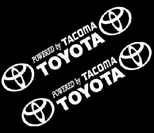 Powered by Tacoma Toyota Calcomanías de vinilo